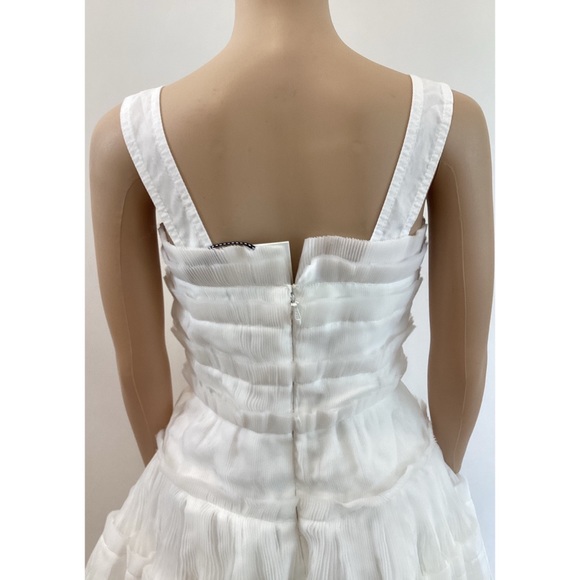 AJE PLEATED TULLE MINI DRESS SZ US 4 - Picture 7 of 9